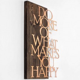 Διακοσμητικό Τοίχου Do More 899SKL2237 42x58cm Walnut-Copper Wallity WALNUT-COPPER