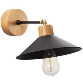 Φωτιστικό Τοίχου - Απλίκα Manavgat 525NOR3138 Φ24x20cm 1xE27 40W Natural-Black Opviq NATURAL-BLACK