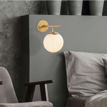 Wall Lamp - Sconce Roe 942FLG2153 15x24x24cm 1xE14 40W Gold-Cream Opviq