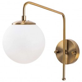 Φωτιστικό Τοίχου - Απλίκα Viran 942FLG1336 15x32x32cm 1xE14 40W Gold-White Opviq GOLD-WHITE