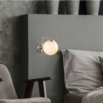 Wall Lamp - Sconce 211LMP1121 15x28x23cm 1xE14 40W Gold-White Opviq