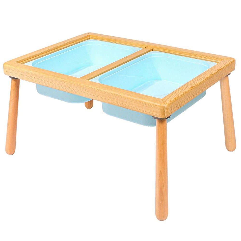 Παιδικό τραπέζι — 74 × 53 × 40 cm — Ξύλο · Hanah Home · NATURAL-BLUE · Κωδικός designdrops-1283849