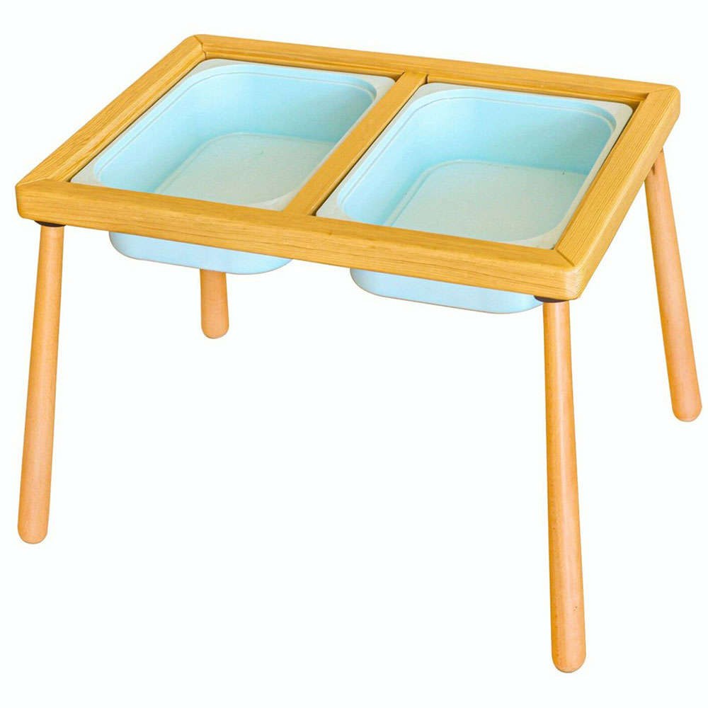 Παιδικό τραπέζι — 74 × 53 × 52 cm — Ξύλο · Hanah Home · NATURAL-BLUE · Κωδικός designdrops-1283851