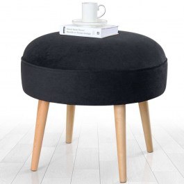 Stool Romley 209FLF1408 D52x44cm Black BLACK