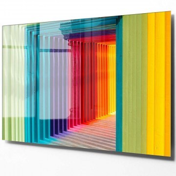 Tempered Glass Painting 123BZM1791 45x30cm Multi Wallity