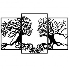 Wall Decorative Love Tree 279ENZ1114 116x71cm Black Wallity BLACK