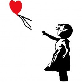 Διακοσμητικό Τοίχου Banksy 891TNL2303 105x85cm Black-Red Wallity BLACK-RED