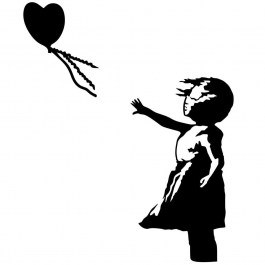 Διακοσμητικό Τοίχου Banksy 891TNL2304 105x85cm Black Wallity BLACK