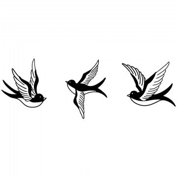 Wall Decorative Mountain (Set 3Pcs) 899SKL2352 22x23/20x29/20x24cm Black Wallity