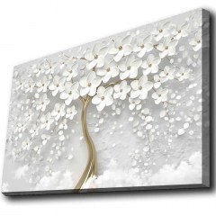 Canvas Painting With Led Light 139LDG1121 70x45cm White-Gold Wallity