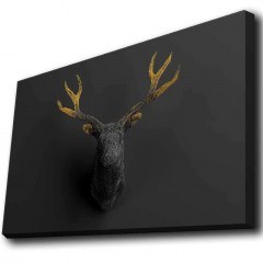 Canvas Painting With Led Light 139LDG1125 70x45cm Black-Gold Wallity