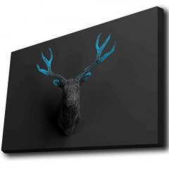 Canvas Painting With Led Light 139LDG1126 70x45cm Black-Blue Wallity