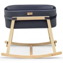 Κούνια Βρεφική Hier 676HDS1117 90x58x70cm Black-Natural