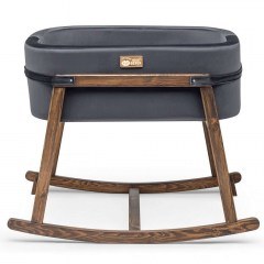 Κούνια Βρεφική Hier 676HDS1118 90x58x70cm Black-Walnut
