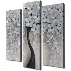 Πίνακας Καμβάς (Σετ 3Τμχ) 489GWN1313 20x40/20x45cm Multi Wallity