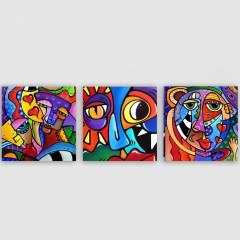 Canvas Painting (Set 3Pcs) 564RMY1383 30x30cm Multi Wallity