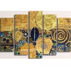 Πίνακας Καμβάς (Σετ 5Τμχ) 249CVT1285 19x70/19x60/19x50cm Multi Wallity