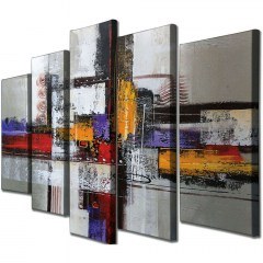 Πίνακας Καμβάς (Σετ 5Τμχ) 265VGA1176 20x70/20x60/20x50cm Multi Wallity