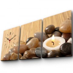 Canvas Painting With Clock (Set 3Pcs) 228CLA3612 30x40cm Multi Wallity