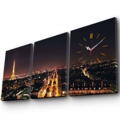 Πίνακας Καμβάς Με Ρολόι (Σετ 3Τμχ) 228CLA3615 30x40cm Multi Wallity