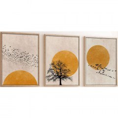 Κάδρα (Σετ 3Τμχ) 693BSE1308 30x40cm Multi Wallity