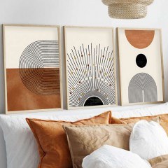 Κάδρα (Σετ 3Τμχ) 693BSE1465 50x70cm Multi Wallity