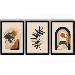 Κάδρα (Σετ 3Τμχ) 122RMF1130 38x53cm Multi Wallity