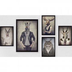 Κάδρα (Σετ 5Τμχ) 364LUL1175 24x29/34x44cm Multi Wallity