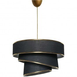 Φωτιστικό Οροφής Couper 390FLH1686 40x72cm E27 60W Black-Gold Opviq BLACK-GOLD