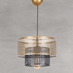 &Phi;&omega;&tau;&iota;&sigma;&tau;&iota;&kappa;ό &Omicron;&rho;&omicron;&phi;ή&sigmaf; 687HMY1172 26,5x64cm 1xE27 60W Black-Gold Opviq