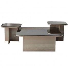 Τραπέζια Σαλονιού Jazz (Σετ 3Τμχ) 552NOS1478 80x80x30/40x40x35/40x40x40cm Bronze BRONZE