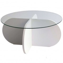 Coffee Table Bubble 552NOS2239 75x75x35cm White WHITE