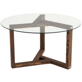 Coffee Table Miro 552NOS1412 75x75x40cm Clear-Walnut CLEAR-WALNUT
