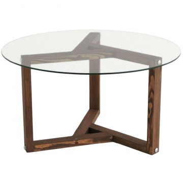 Coffee Table Miro 552NOS1412 75x75x40cm Clear-Walnut
