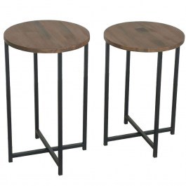 Side Tables Neta (Set 2Pcs) 552NOS1443 35x35x55/35x35x50cm Walnut WALNUT