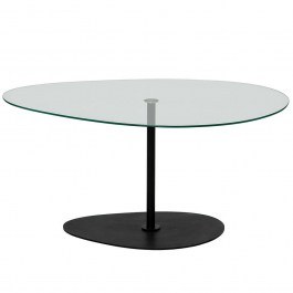 Coffee Table Porto 552NOS2385 90x60x40cm Clear-Black BLACK-CLEAR