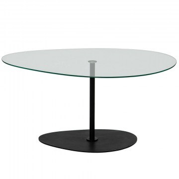 Coffee Table Porto 552NOS2385 90x60x40cm Clear-Black