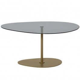 Coffee Table Porto 552NOS2382 90x60x40cm Dark Grey-Gold DARK GREY-GOLD