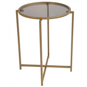 Side Table 552NOS1423 50x50x60cm Gold-Fume