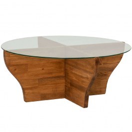 Coffee Table Amphora 552NOS2256 92x92x36cm Chestnut CHESTNUT
