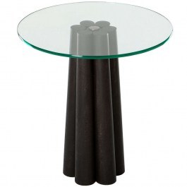 Τραπεζάκι Βοηθητικό Thales 552NOS2401 50x50x50cm Clear-Black CLEAR-BLACK