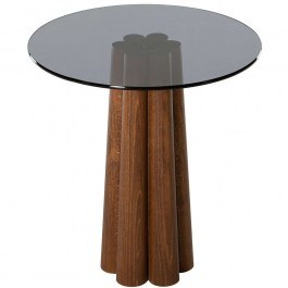 Τραπεζάκι Βοηθητικό Thales 552NOS2394 50x50x50cm Dark Grey-Walnut WALNUT-GREY