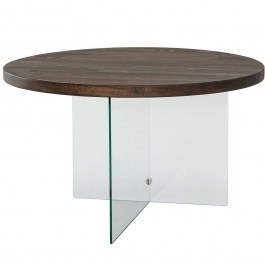 Τραπέζι Σαλονιού Serenity 552NOS2407 70x40cm Clear-Walnut WALNUT