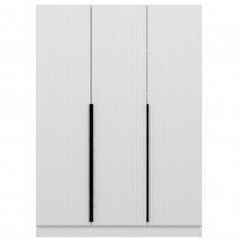 Three-Leaf Wardrobe Kale 506MNR2288 135x52x210cm White WHITE