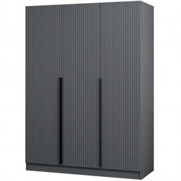 Three Door Wardrobe Kale 506MNR2287 135x52x210cm Anthracite ANTHRACITE