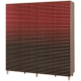 Four-Leaf Wardrobe Imaj 869VEL4241 180x52x192cm Oak-Red RED