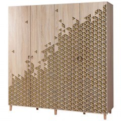 Ντουλάπα Τετράφυλλη Ιmaj 863SPH4220 180x52x192cm Oak