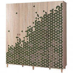 Four-Leaf Wardrobe Imaj 863SPH4221 180x52x192cm Oak-Green