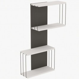 Ραφιέρα Τοίχου Destan 854KLN1730 65x19x96cm Anthracite-White ANTHRACITE-WHITE