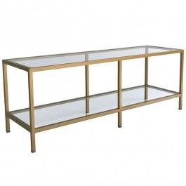 TV Furniture Basic 552NOS2223 130x40x45cm Clear-Gold CLEAR-GOLD